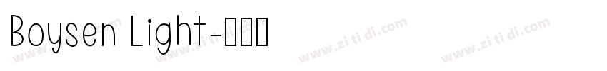 Boysen Light字体转换